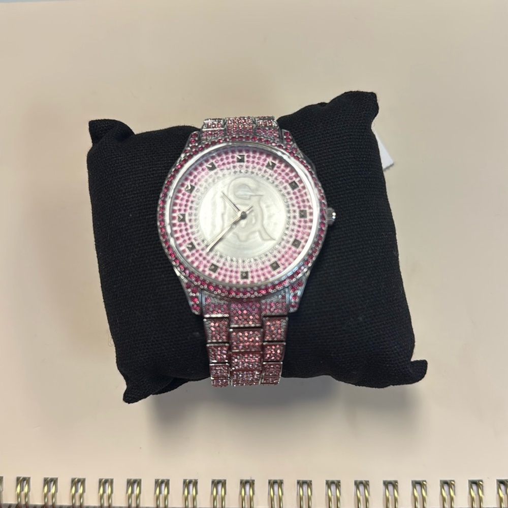 Steve Madden Dress Watch SM/1001PKSV, Pink/Silver, Pink/Silver-Plated
